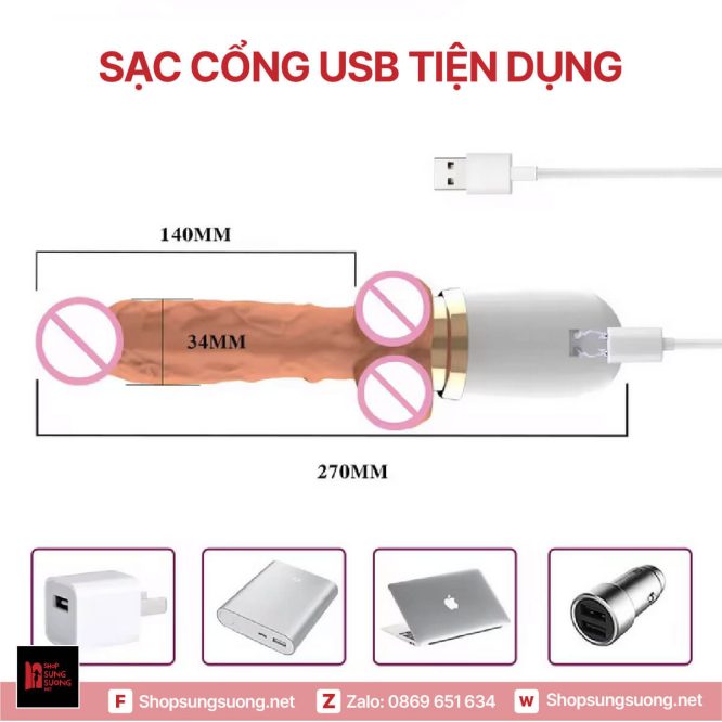 Máy chịch tự động dễ dàng sạc pin