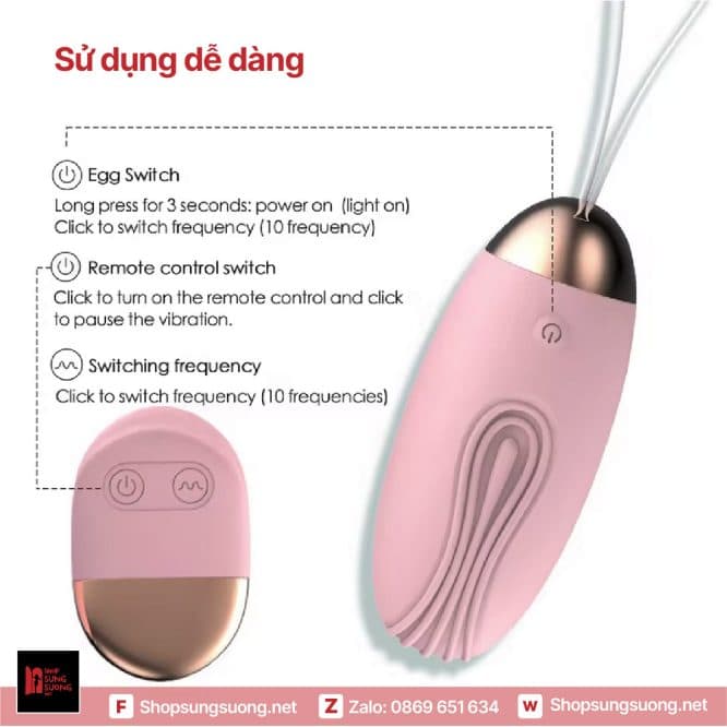 Hướng dẫn sử dụng điều khiển từ xa trứng rung LILO