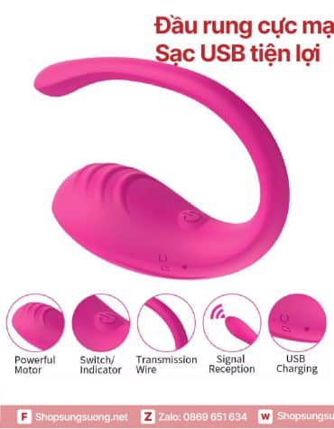 Đầu rung mạnh, sạc USB tiện lợi