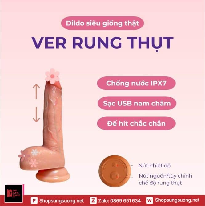 Tính năng rung thụt nhiệt kết hợp mạnh mẽ